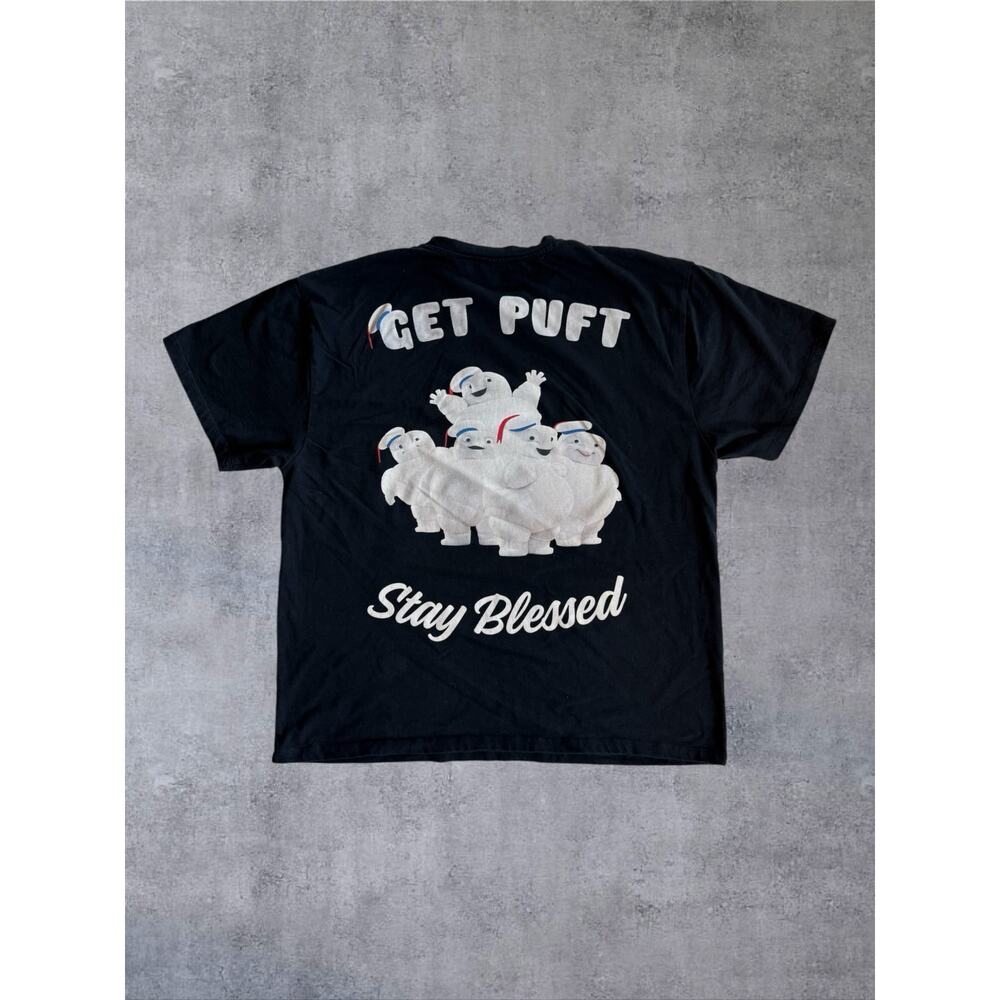 EHPlabs x Ghostbusters Shirt Mens XL Black Get Puft Stay Blessed Mini Pufts Gym